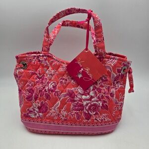 Vera Bradley Pink Floral Quilted Mini Tote Bag Small Handbag NWT